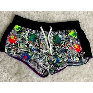 OP Neon Paint Splatter Boardshorts L